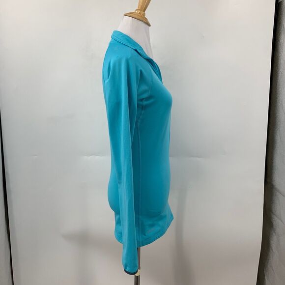 Nike Pro Shirt Womens S Small Blue Hyperwarm Thermal Thumbholes Sweatshirt - Picture 5 of 13